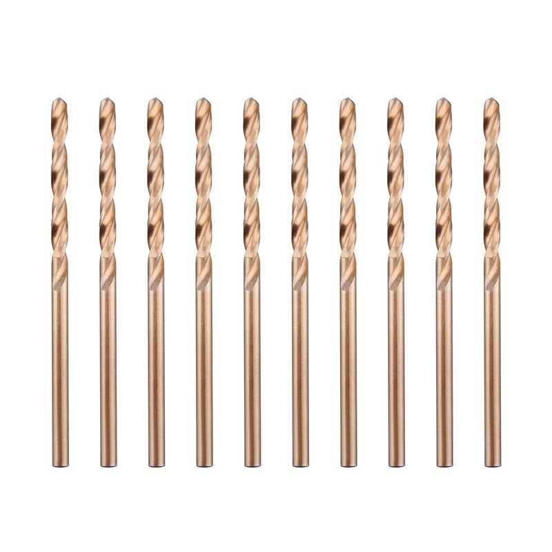 LU&MN 1/8" M35 Cobalt HSS Jobber Length Twist Drill Bit with Straight Shank,Heavy Duty, 10Packs,100 PCS, Drilling for Cast Iron, Heat-Treated Steel, Stainless Steel and Other Hard Materials by - Image 2